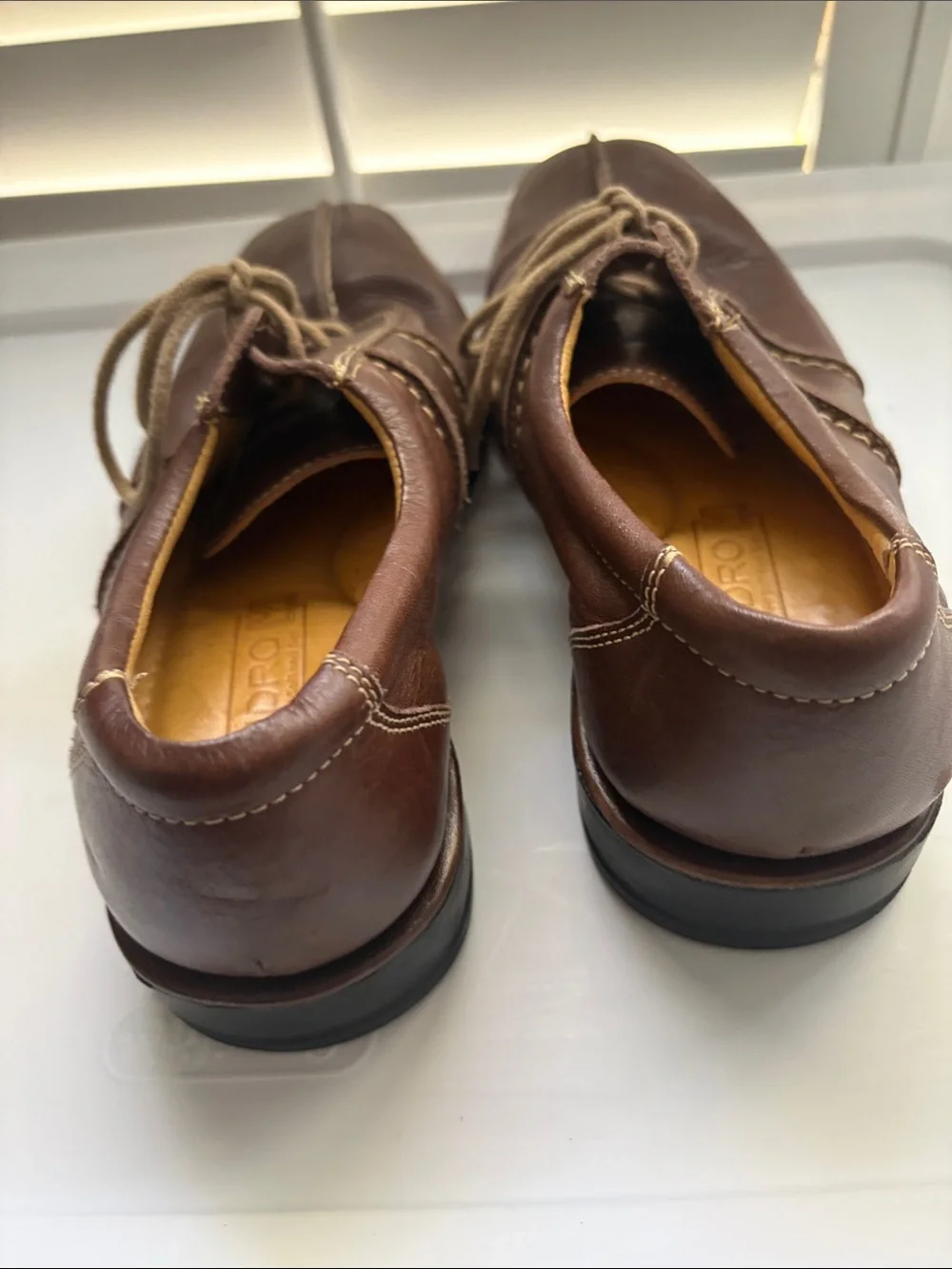 Sandro Brown Leather Lace-Up Derby Shoes